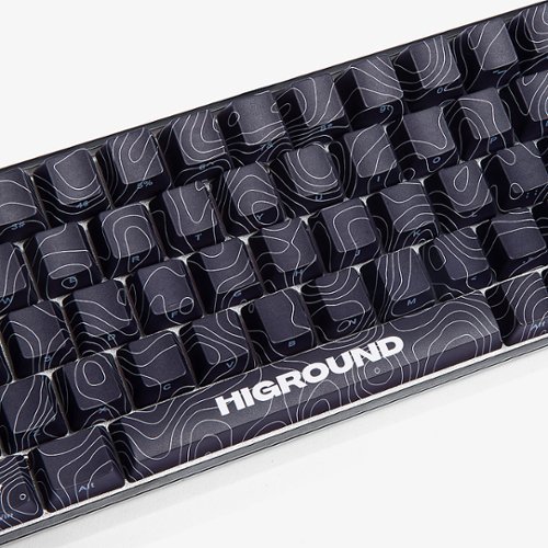 Higround Basecamp 65 65% Wired Mechanical Lubed White Flame Linear Switch Gaming Keyboard with RGB Backlighting - Black Ice WORLDWIDE DELIVERY