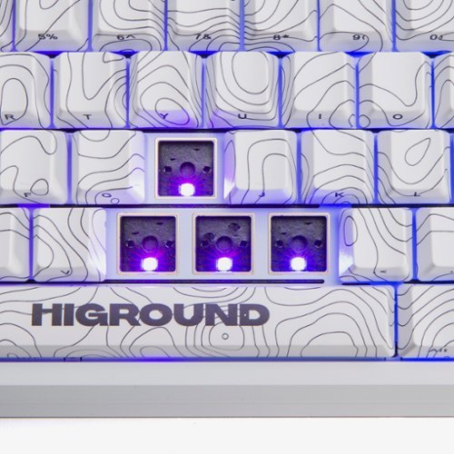 Higround Summit 2.0 65 65% Wired Mechanical Lubed Dreamland Linear Switch Gaming Keyboard with RGB - Snow Stone WORLDWIDE DELIVERY