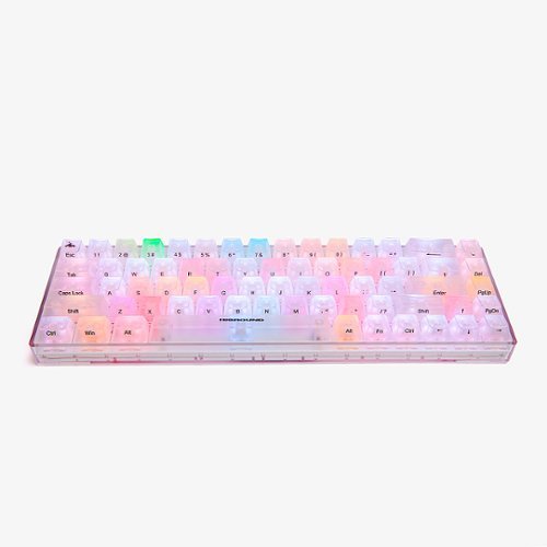 Higround Basecamp 65 65% Wired Mechanical Lubed Flame Linear Switch Gaming Keyboard with RGB lighting - Opal WORLDWIDE DELIVERY