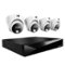 Night Owl - 2-Channel, 4-Camera Dome Indoor/Outdoor Wired 2K 2TB DVR Security System with 2-Way Audio - Black/White-Front_Standard