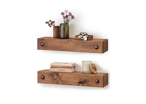 TRINITY - DRAKESTONE | Farmhouse Floating Shelf w/ Clavos | 2-Pack |