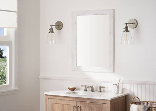 TRINITY DRAKESTONE | 24x31 Farmhouse Vanity Mirror | White Wash - White Wash WORLDWIDE DELIVERY