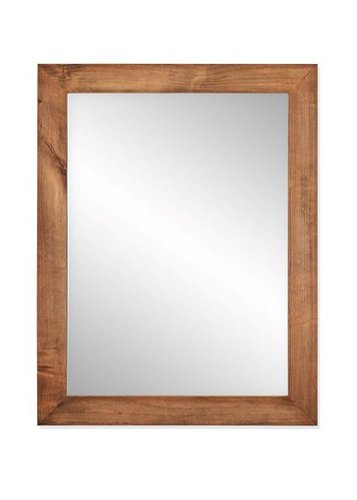 TRINITY DRAKESTONE | 24x31 Farmhouse Vanity Mirror | Walnut - Walnut GLOBAL SHIPPING