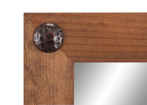 TRINITY DRAKESTONE | 24x31 Farmhouse Vanity Mirror w/ Clavos | Walnut - Walnut HOW TO BUY