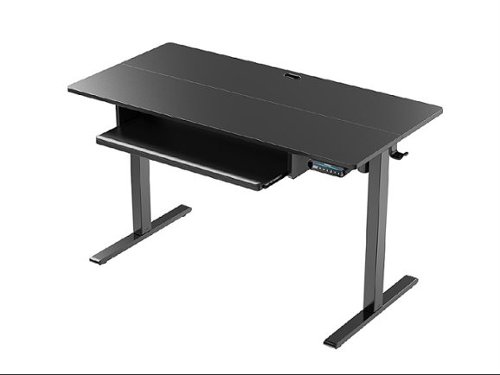 HUANUO Adjustable Standing Desk with Keyboard Tray - 48″ x 24″ - Black