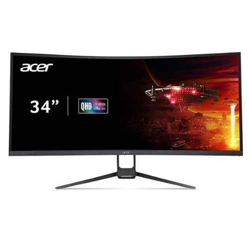 Acer - Nitro EDA343CUR Hbmiippx 34”VA LED QHD 100Hz Adaptive-Sync Support Monitor (HDMI) - Black-Front_Standard 