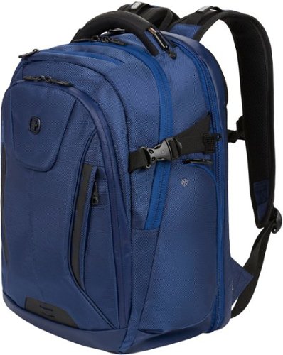SwissGear Commander USB ScanSmart Laptop Backpack - Blue WORLDWIDE DELIVERY