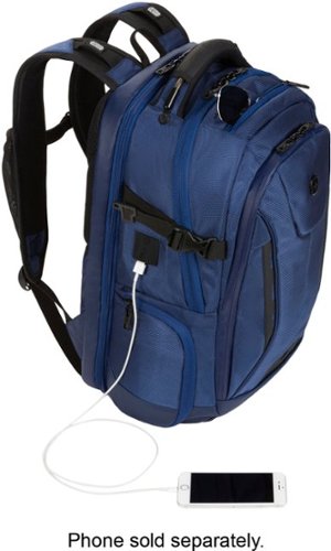 SwissGear Commander USB ScanSmart Laptop Backpack - Blue BUY ONLINE