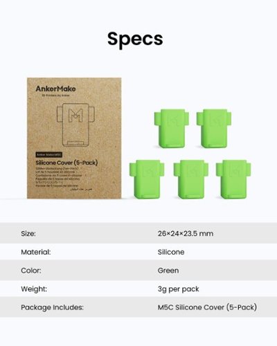 AnkerMake 5-Pack Silicone Cover for M5C 3D Printer - Green WORLDWIDE DELIVERY