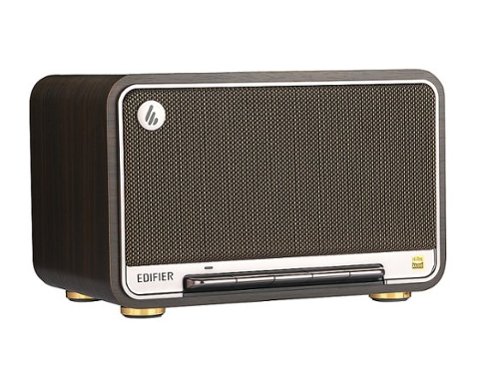 Edifier D32 Portable Bluetooth 5.3 Wireless Speaker with Apple AirPlay High Resolution Audio and 11 Hour Battery Life - Black Walnut BUY IN AUSTRALIA