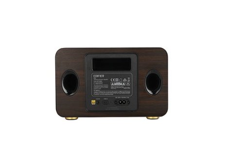 Edifier D32 Portable Bluetooth 5.3 Wireless Speaker with Apple AirPlay High Resolution Audio and 11 Hour Battery Life - Black Walnut BUY IN EUROPE