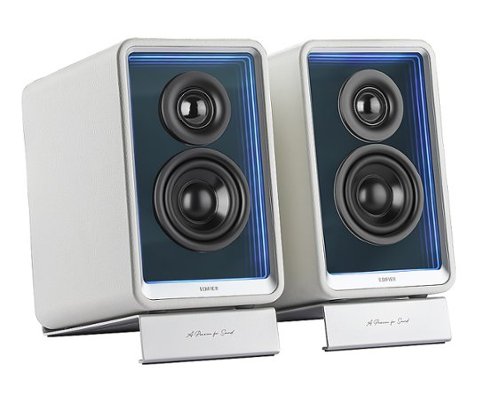 Edifier - QR65 5.3 Bluetooth Multimedia Speaker System with 65W GaN Charging, Lighting Effects, and Strong Base (Pair) - White