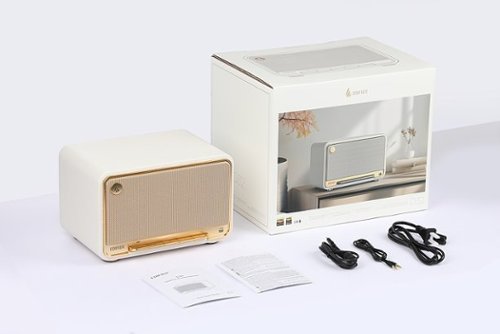 Edifier D32 Portable Bluetooth 5.3 Wireless Speaker with Apple AirPlay High Resolution Audio and 11 Hour Battery Life - Ivory SHOP ONLINE