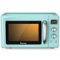 Costway - 0.9Cu.ft. Retro Countertop Compact Microwave Oven 900W 8 Cooking Settings - Green-Front_Standard
