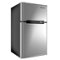 Costway - Refrigerator Small Freezer Cooler Fridge Compact 3.2 cu ft. Unit - Gray-Front_Standard