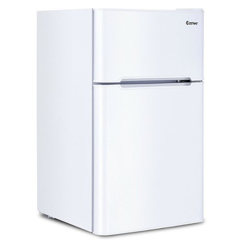 Costway - Refrigerator Small Freezer Cooler Fridge Compact 3.2 cu ft. Unit, - White