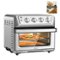 Costway - 21.5QT Air Fryer Toaster Oven 1800W Countertop Convection Oven w/ Recipe - Silver-Front_Standard