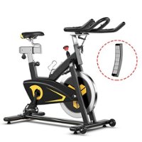 Costway - Magnetic Exercise Bike Stationary Belt Drive - Black