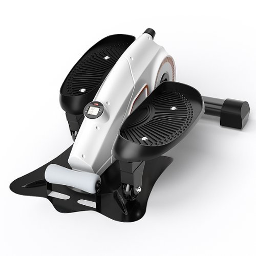 Costway - Portable Mini Magnetic Elliptical Stepper Machine Resistance Adjustable Fitness - Black