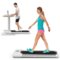 Costway - Walking Pad w/265 lbs Capacity Remote Control & LED Display Under Desk Treadmill - Gray-Front_Standard