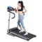 Costway - 1100W Folding Treadmill Electric Support Motorized Power Running Fitness Machine - Black-Front_Standard