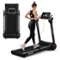 Costway - Folding 2.25HP Electric Treadmill Running Machine APP Control Bluetooth - Black-Front_Standard