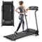 Costway - 1HP Electric Treadmill Folding Motorized Power Running Machine Fitness - Black-Front_Standard