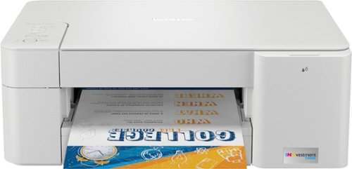 Brother - INKvestment Tank MFC-J1215W Wireless All-in-One Inkjet Printer with up to 1-Year of Ink In-box - White/Gray