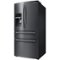 Samsung - 24.73 Cu. Ft. 4-Door Flex French Door Fingerprint Resistant Refrigerator - Black Stainless Steel-Front_Standard