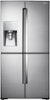 Samsung - 27.8 cu. ft. 4-Door Flex French Door Refrigerator with Food ShowCase - Stainless Steel-Front_Standard