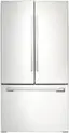 Front. Samsung - 25.5 Cu. Ft. French Door Refrigerator with Internal Water Dispenser - White.
