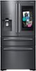 Samsung - Family Hub 22.2 Cu. Ft. 4-Door French Door Counter-Depth Refrigerator - Black Stainless Steel-Front_Standard