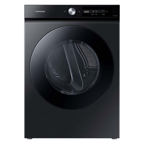 Samsung - BESPOKE 7.5 cu. ft. Large Capacity Electric Dryer with Super Speed Dry and AI Smart Dial - Brushed Black