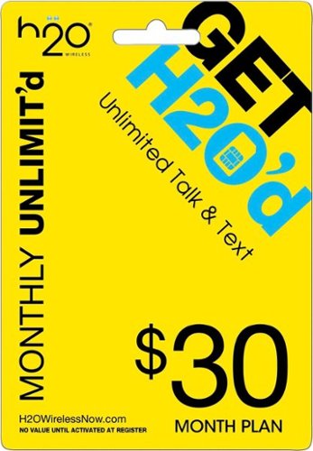  H2O Wireless - $30 Top-Up Prepaid Card - Yellow
