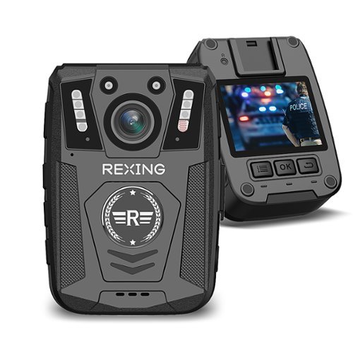 Rexing - P2 1080p FHD Body Camera with Type-C Port - Black