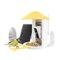 BIRDFY - Smart Wild Bird Feeder with Camera for Outdoor, Solar Power & AI Enabled Bird Recognition - Yellow and White-Front_Standard