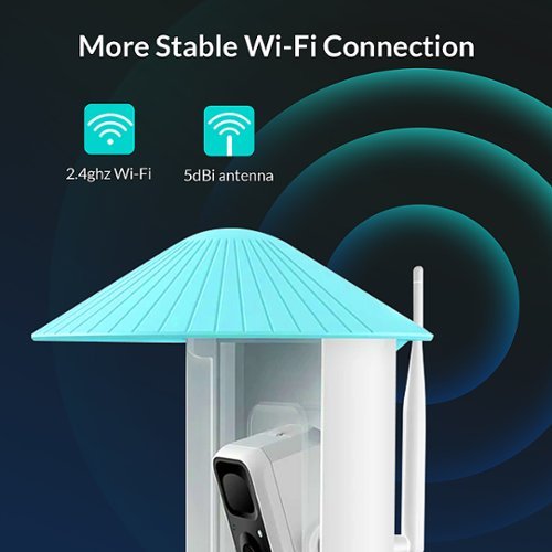 BIRDFY Smart Wild Bird Feeder with Camera for Outdoor, Solar Power & AI Enabled Bird Recognition - Blue and White WHERE TO BUY