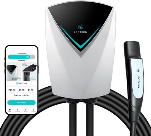 Lectron - Tesla V-Box Pro EV Charging Station 48 Amp, Level 2 (240V) NEMA 14-50 Plug/Hardwired Comp with All Tesla Models S/3/X/Y - White