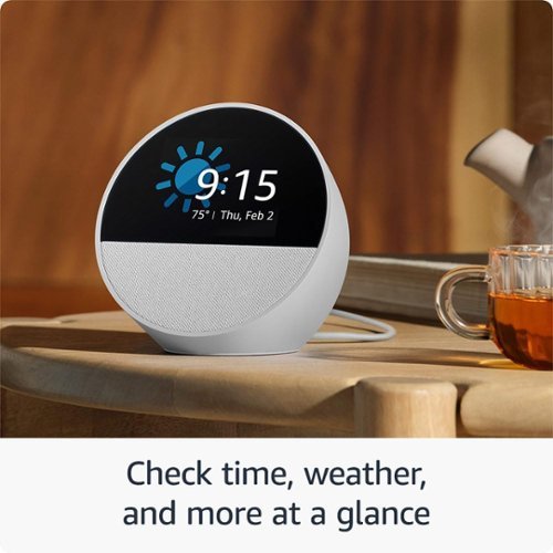 Amazon  Echo Spot (2024 release), Smart alarm clock with vibrant sound and Alexa - Black GLOBAL SHIPPING