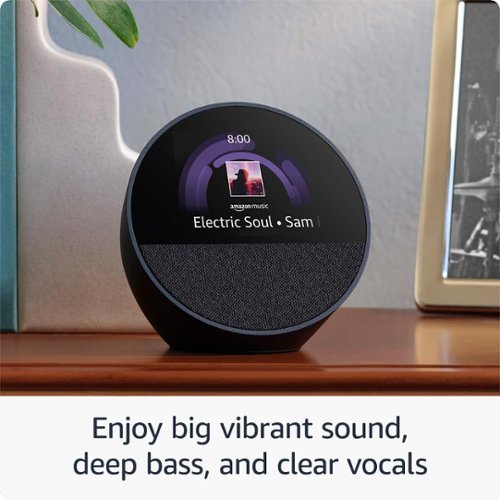 Amazon  Echo Spot (2024 release), Smart alarm clock with vibrant sound and Alexa - Black HOW TO BUY