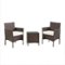 Lavish Home - 3PC Outdoor Patio Furniture Set - Brown-Front_Standard 