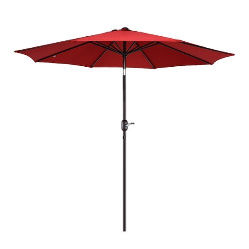 Villacera - 9FT Patio Umbrella with Tilt - Red-Front_Standard 