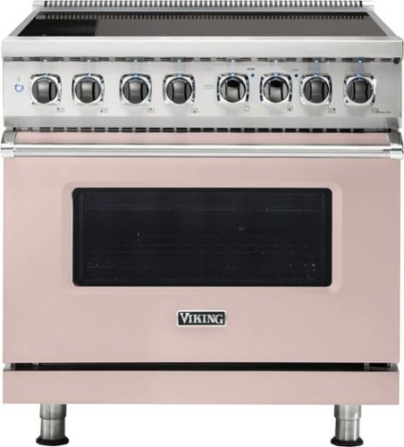 Viking - 5 Series 5.6 Cu. Ft. Freestanding Electric Induction Range - Blush