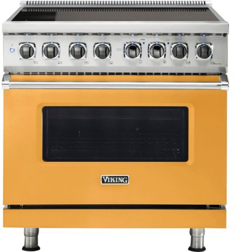 Viking - 5 Series 5.6 Cu. Ft. Freestanding Electric Induction Range - Daffodil