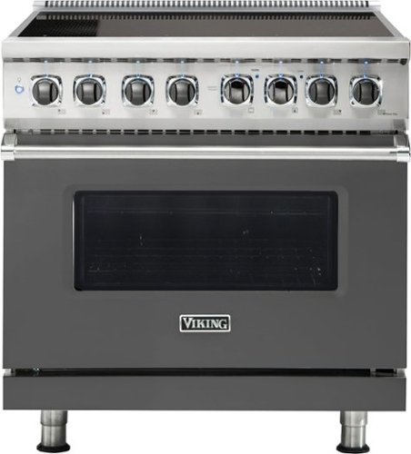 Viking - 5 Series 5.6 Cu. Ft. Freestanding Electric Induction Range - Damascus Gray