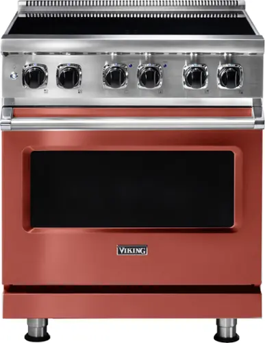 Front. Viking - 5 Series 4.7 Cu. Ft. Freestanding Electric Induction Range - Spiced Cider.