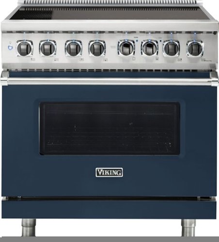 Viking - 5 Series 5.6 Cu. Ft. Freestanding Electric Induction Range - Slate Blue