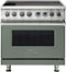 Viking - 5 Series 5.6 Cu. Ft. Freestanding Electric Induction Range - Eucalyptus-Front_Standard 