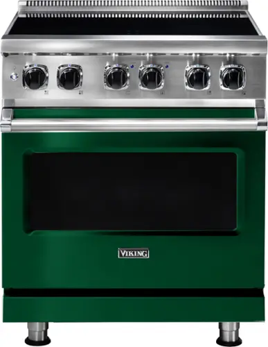 Front. Viking - 5 Series 4.7 Cu. Ft. Freestanding Electric Induction Range - Ivy.