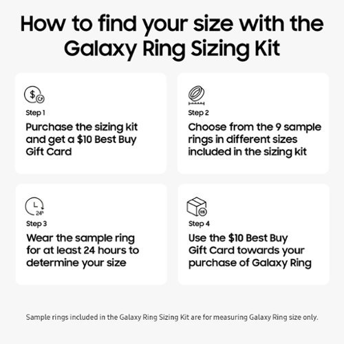 Samsung Galaxy Ring Sizing Kit - Black WORLDWIDE DELIVERY